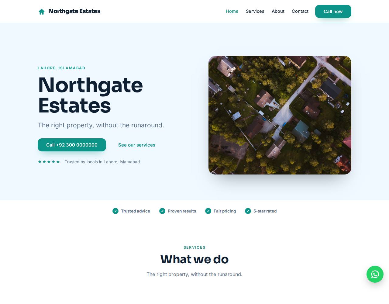 Real estate website example